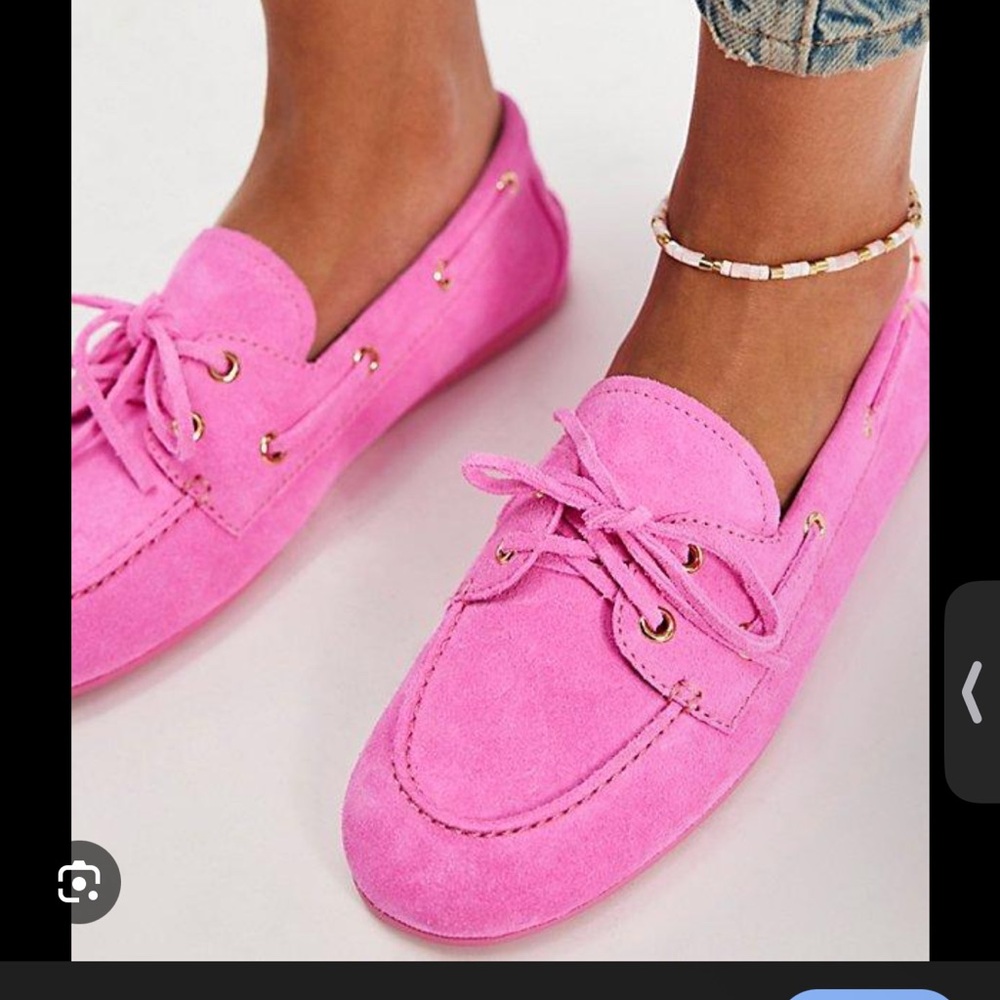 Jeffrey Campbell Pink Suede Day Boat Loafers Shoes Size 9 from Free People